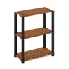 Furinno Pangkor 3-tier Turn-n-tube Indoor Outdoor Plant Shelf Wood Stand In Brown