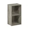 Furinno Pasir 2-tier Open Shelf Bookcase, French Oak
