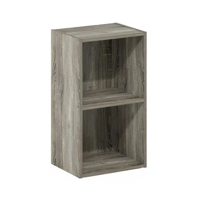 Furinno Pasir 2-tier Open Shelf Bookcase, French Oak In Green