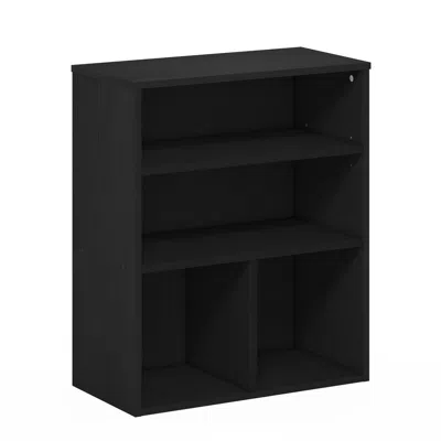 Furinno Pasir 3 Tier Display Bookcase, Black Oak In Blue