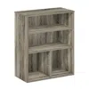 Furinno Pasir 3 Tier Display Bookcase, French Oak In Gray