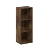 Furinno Pasir 3-tier No Tool Assembly Open Shelf Bookcase, Amber Pine