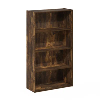 Furinno Pasir 4 Tier Open Shelf, Amber Pine In Brown