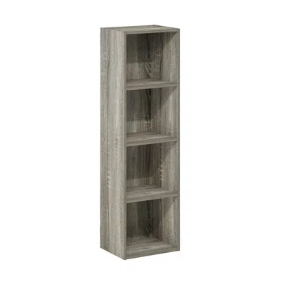 Furinno Pasir 4-tier Open Shelf Bookcase, French Oak