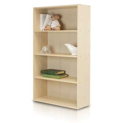 Furinno Pasir 4 Tier Open Shelf, Steam Beech