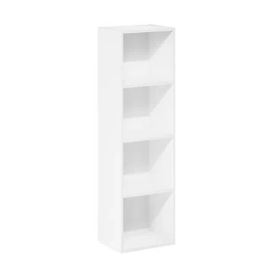 Furinno Pasir 4-tier Open Shelf Bookcase In White