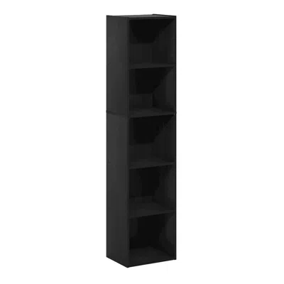 Furinno Pasir 5-tier Open Shelf Bookcase, Blackwood