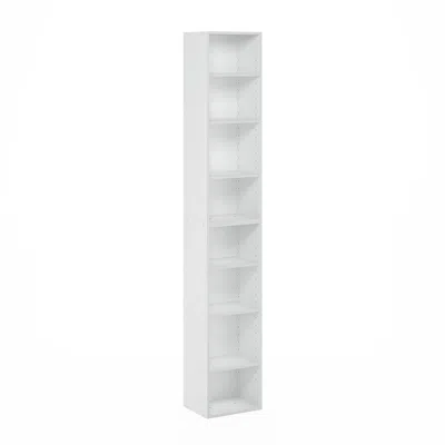 Furinno Pasir 8-tier Open Shelf Bookcase, White
