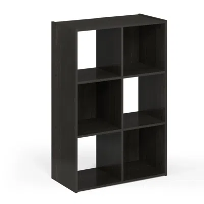 Furinno Pelli Cubic Storage Cabinet, 3x2, Espresso, 18053ex