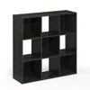 Furinno Pelli Cubic Storage Cabinet, 3x3, Espresso, 18055ex In Black