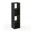 Furinno Pelli Cubic Storage Cabinet, 4x1, Espresso, 18052ex