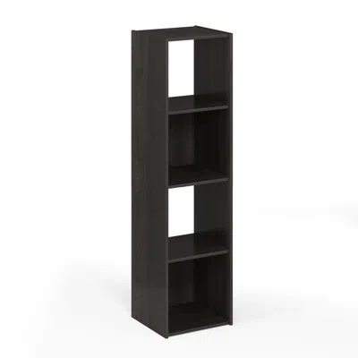 Furinno Pelli Cubic Storage Cabinet, 4x1, Espresso, 18052ex