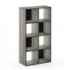 Furinno Pelli Cubic Storage Cabinet, 4x2, French Oak Grey/black, 18054gyw
