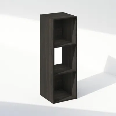 Furinno Pelli Cubic Storage Cabinet, Bookcase, Bookshelf, 3-cube, Espresso