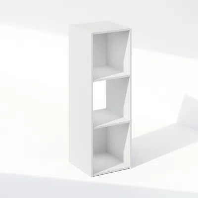 Furinno Pelli Cubic Storage Cabinet, Bookcase, Bookshelf, 3-cube, White