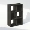 Furinno Pelli Cubic Storage Cabinet, Bookcase, Bookshelf, 6-cube, Espresso
