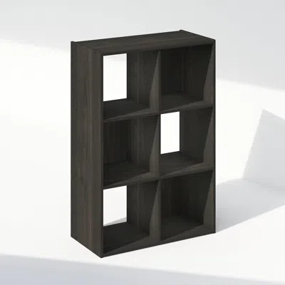 Furinno Pelli Cubic Storage Cabinet, Bookcase, Bookshelf, 6-cube, Espresso