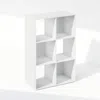 Furinno Pelli Cubic Storage Cabinet, Bookcase, Bookshelf, 6-cube, White In White