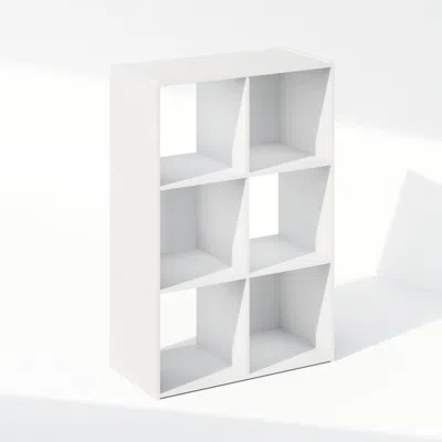 Furinno Pelli Cubic Storage Cabinet, Bookcase, Bookshelf, 6-cube, White