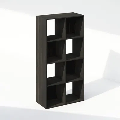 Furinno Pelli Cubic Storage Cabinet, Bookcase, Bookshelf, 8-cube, Espresso In Black