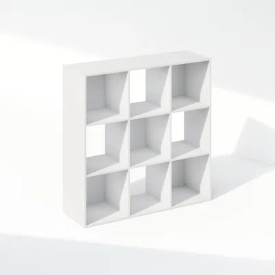 Furinno Pelli Cubic Storage Cabinet, Bookcase, Bookshelf, 9-cube, White