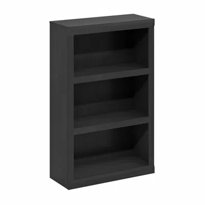 Furinno Rail 3-tier Open Shelf Bookcase, Blackwood