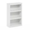 Furinno Rail 3-tier Open Shelf Bookcase, White