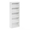 Furinno Rail 5-tier Open Shelf Bookcase, White