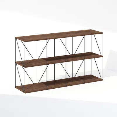 Furinno Rata 4 X 2 Industrial Multipurpose Flat Base Bookshelf, Bookcase