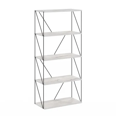 Furinno Rata 5-tier Industrial Multipurpose Flat Base Shelf Display Rack