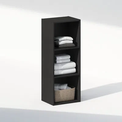 Furinno Reed 3-tier Open Shelf Multipurpose Closet & Clothing Storage, Storage Organizer, Blackwood