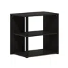 Furinno Romain 2-tier End Table, Espresso/black