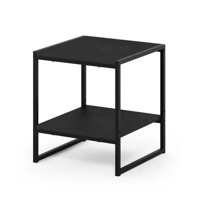 Furinno Romain 2-tier Tall End Table, Espresso In Black