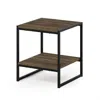 Furinno Romain 2-tier Tall End Table, French Oak