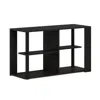 Furinno Romain Narrow Coffee Table With Shelves, Espresso/black