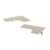 Furinno Rossi Wall Mounted Corner L-shape Floating Display Shelves, Metropolitan Pine, Set Of 2