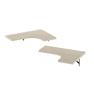 Furinno Rossi Wall Mounted Corner L-shape Floating Display Shelves, Metropolitan Pine, Set Of 2 In Neutral