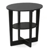 Furinno Round End Table, Walnut