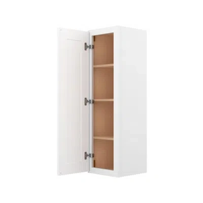 Furinno Shaker 1-door-3 Shelves Wall Kitchen Cabinet, Ready To Assemble, 12 D X 12 W X 42 H, White In Painted