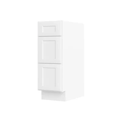 Furinno Shaker Bath Vanity Cabinet Without Top, Ready To Assemble, 21 D X 12 W X 34.5 H, White