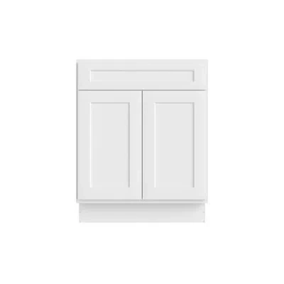 Furinno Shaker Bath Vanity Cabinet Without Top, Ready To Assemble, 21 D X 27 W X 34.5 H, White