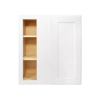 Furinno Shaker Wall Blind Kitchen Cabinet, Ready To Assemble, 12 D X 27 W X 36 H, White In Painted