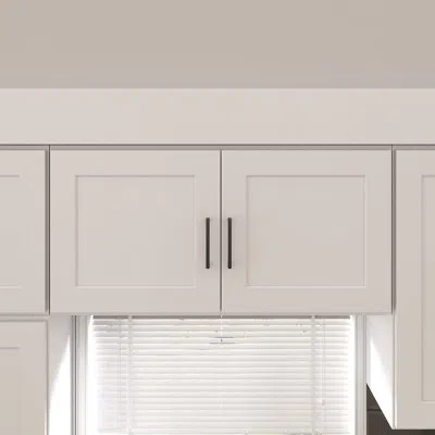 Furinno Shaker Wall Kitchen Cabinet 2 Doors, Ready To Assemble, 36 W X 18 H, White In Painted