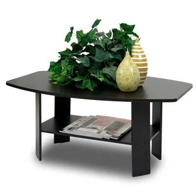 Furinno Simple Design Coffee Table, Espresso In Black