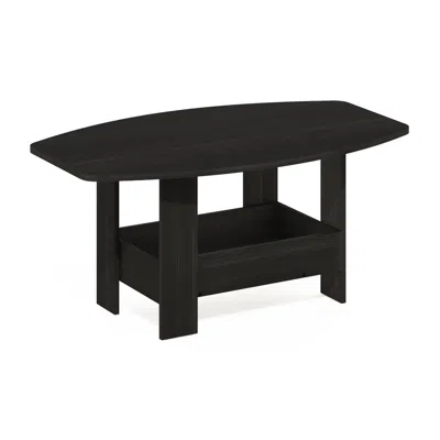 Furinno Simple Design Coffee Table With Storage Compartment, Espresso In Black