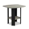 Furinno Simple Design End/side Table, Oak Grey/black