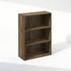 Furinno Simple Open Shelf, Bookcases, 3-tier, Columbia Walnut