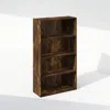 Furinno Simple Open Shelf, Bookcases, 4-tier, Amber Pine In Brown