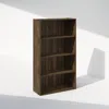 Furinno Simple Open Shelf, Bookcases, 4-tier, Columbia Walnut