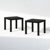 Furinno Simple Square Coffee Table, Side Table, Set Of 2, Black